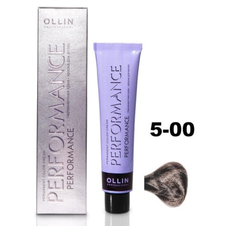 OLLIN PROFESSIONAL PERFORMANCE hair cream, tone 5/00 light brown-haired, 60 ml