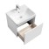 Tumbing under the Aquaton Asti sink, 55 cm, white gloss color, white matte