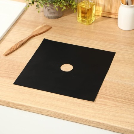 Protective coating for a gas stove, 4 pcs, Teflon, black color-3