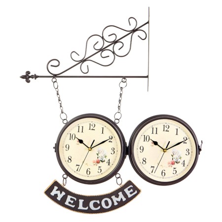 Wathered double-sided watches, on the suspension "WelCome", smooth move, D-20 cm, 55 x 36 cm, 1 aa-4