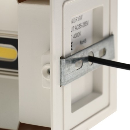 Facade lamp "Cube", FSD-062, 6 W, 4000K, Regulation. Ray, IP65, 220 V, plastic, white 1008423-11