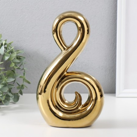 Souvenir Ceramics "Abstraction. Swan" Gold 14.5x5x25 cm
