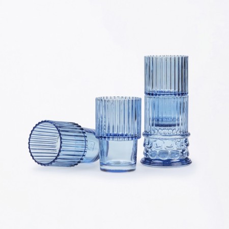 Set of glasses doiy athena, 4 pcs, blue color-3