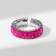 Ring "Trend" parallel, bright pink color in silver, dimensionless (from 17 size)