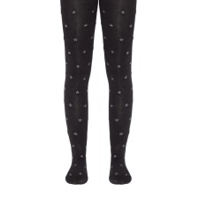 Children's tights with stars from Lurex Conte Kids Tip-Top, height 150-152 cm, black color