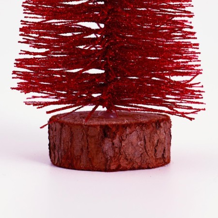 New Year's decor "Christmas tree in red color with sparkles" 8 × 8 × 15 cm-3
