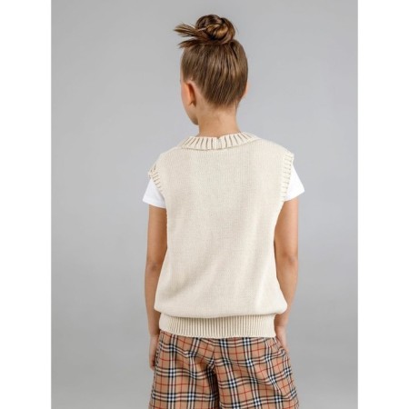 Vest for girls, height 146 cm, milk color-4