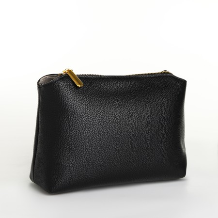 Bag Women's bag 2 in 1, on the button, cosmetic bag, black color-5