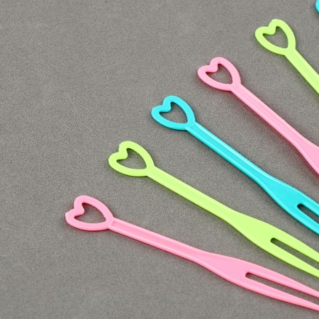 Skewers "hearts", set 24 pcs., Mix color