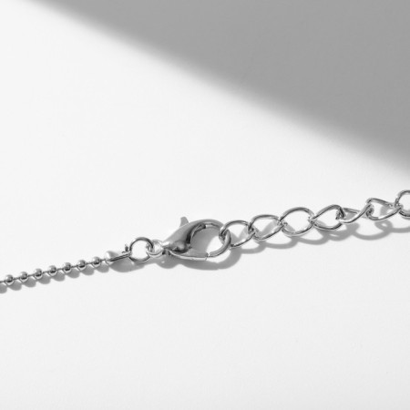 The pendant "Joy" flower, the color is pink green in silver, 40 cm-2