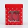 Gift folding box with 3D effect, packaging, “with love”, 11 x 11 x 13 cm