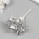 Artificial plant for creativity "sharp leaves" 1 bouquet = 6 branches silver 13 cm