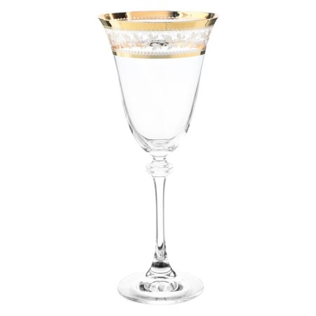 A set of glasses for red wine ASIO, Panto Gold decor, 250 ml x 6 pcs.