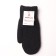 Women's mittens with fur inside, color black, size 7-8