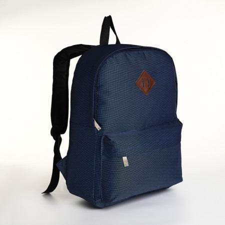 Youth backpack with lightning, external pocket, blue color-2