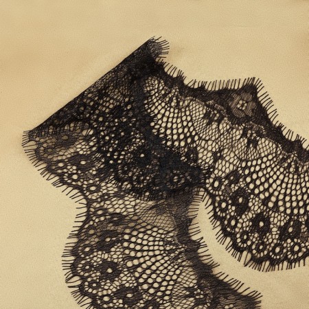 Lace cilia, 110 mm × 9 ± 0.5 m, in Bobin 3 pcs 3 m, black color-1