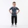 T-shirt for a boy, gray/camouflage color, height 92-98 cm