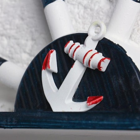 Interior hanger "helm", 3 hooks, white-blue, 45 x 28 x 5 cm-2