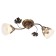 Economic light chandelier 1866k/2, 2x40W E27, brown color