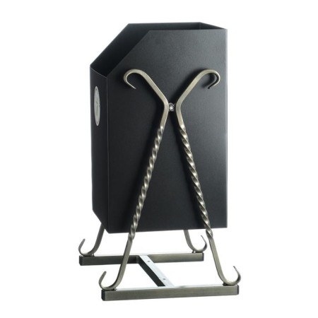 Street urn "square on bent legs" 22 l, black, tank 0.5 mm, 50 x 33 x 33 cm-3