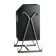 Street urn "square on bent legs" 22 l, black, tank 0.5 mm, 50 x 33 x 33 cm