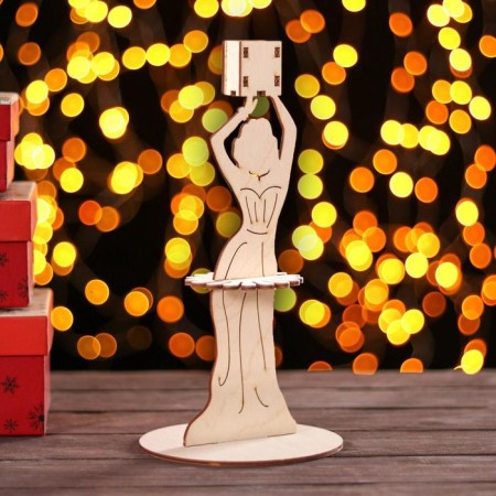 Wooden napkin "Evening outfit", with a stand for toothpicks, 25 × 13 × 13 cm-12