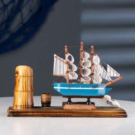 Set of desktop "ship" with a pencil 22*7*15cm-5