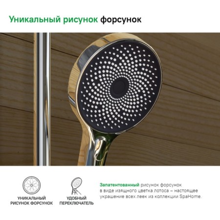 Shower watering can Iddis spahome spa3f0ci18, 263x131x31 mm, chrome-2