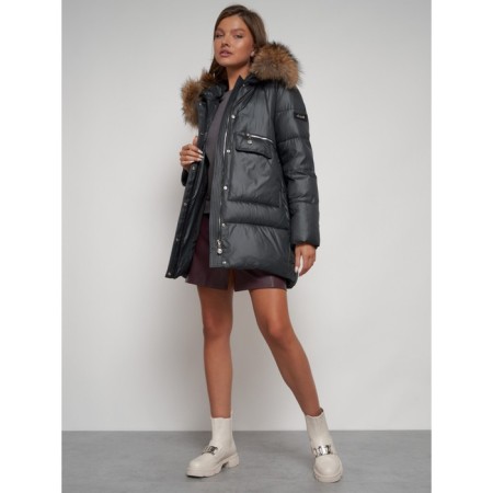 Winter jacket, size 46, dark gray color-19