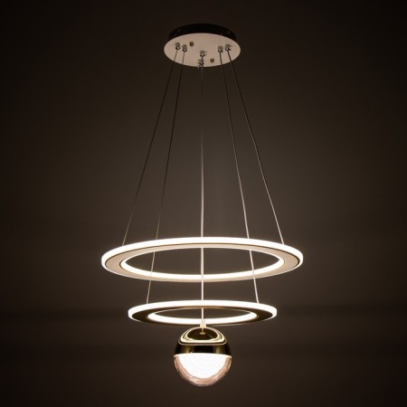 Люстра BayerLux 2677/3 LED 180Вт 3000-6000К белый 47х47х33 см-4