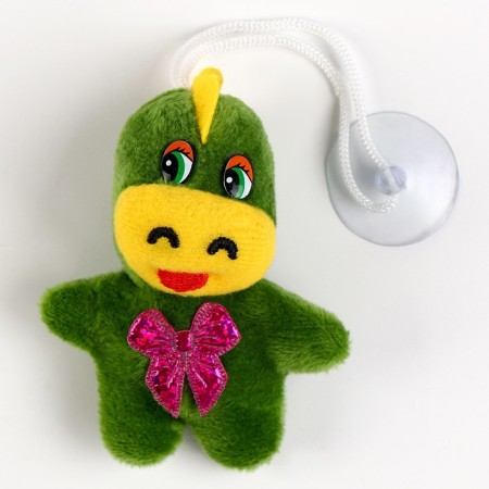 Soft toy "Dragon" with a bow, on a suction cup, 8 cm, color mix-1
