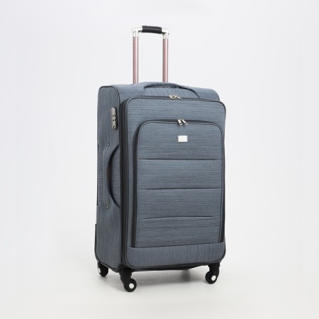 Big suitcase 28 ", lightning department, code castle, 4 wheels, outer pocket, gray color.-1