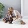 Souvenir Polystone "Parents, I and our puppy" bronze, purple 17.5x7.5x12 cm