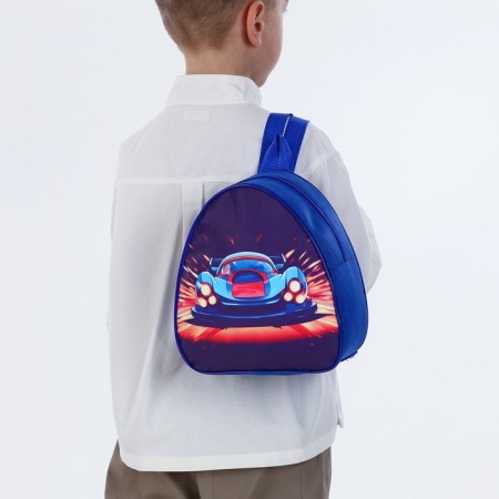 Children's backpack on the zipper "chosen", the color is blue-8