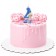 Candle in cake number 4 "Happy Birthday", cold heart, 8.5 × 5 cm