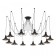 Suspended Citilux "Edison" CL451122, 12X75W, E27, Black Color