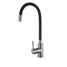 Kitchen mixer RMS SUS124BL-016F, single-leaf, high spout 26 cm, black/chrome