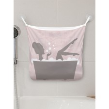 Organizer in the bath on the suction cups “Lady in the bathroom”, for storing toys and trifles, size 33x39 cm