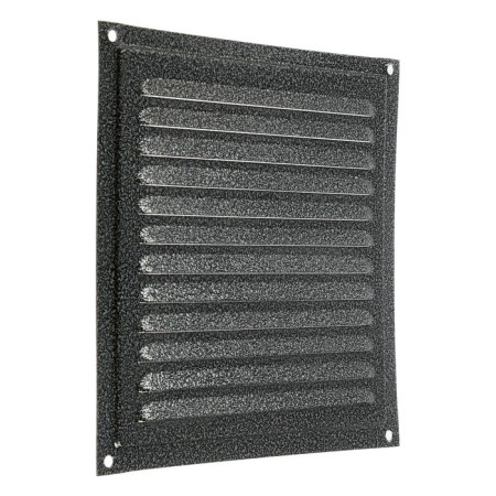 Ventilation grate Zein Lux RM1919SR, 190 x 190 mm, with a grid, metal, silver-4