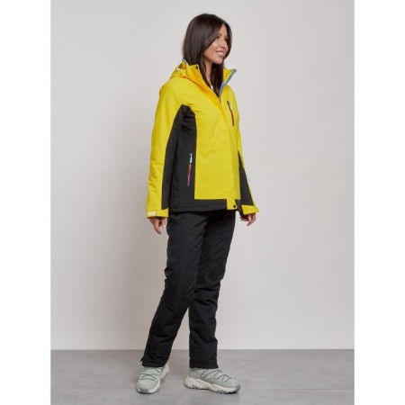 Ski costume female winter, size 46, yellow color-2