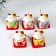 Souvenir Ceramics "Mani-Nekko in costume suites" 4.5x3.8x4.6 cm set 5 pcs