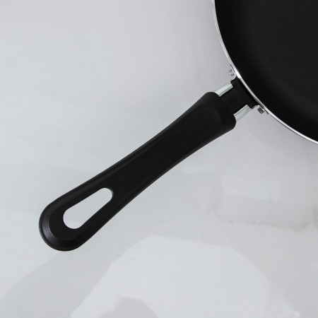 The “Expert” pan, D = 24 cm, plastic handle, anti -stick coating, burgundy color-3