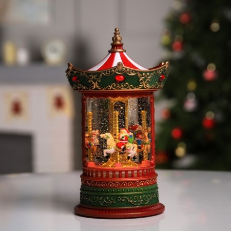 LED figure "Carousel" 15.4 × 25 × 15.4 cm, plastic, AAX3 batteries (not in the kit), USB, glow warm white