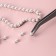 Pinzet curved for needlework, 12 cm, silver color