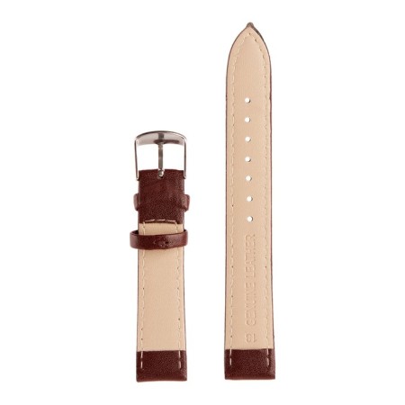 Watch strap, 18 mm, eco -leather, brown, 20 cm-3