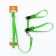 Kit for cats, width 1 cm, Osh 16.5-27 cm, fire 21-35 cm, leash 120 cm, green
