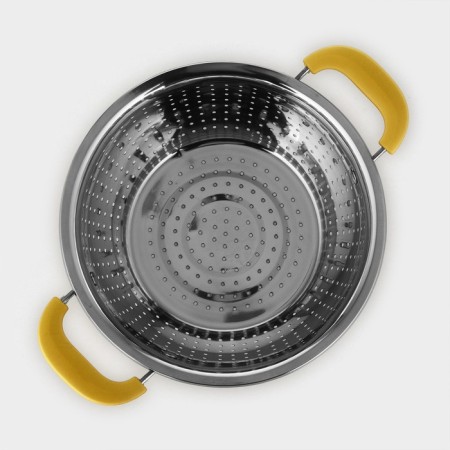 A colander made of stainless steel “Edwin”, D = 22 cm, two plastic handles, color mix-2