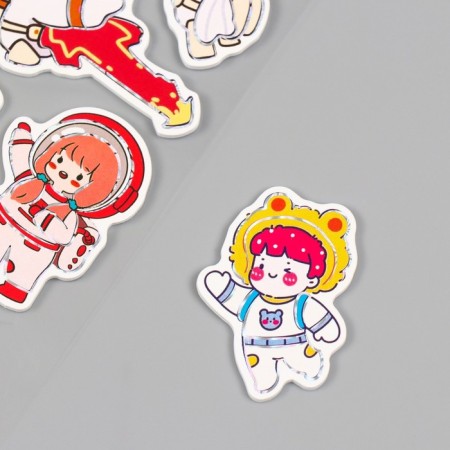 Stickers for creativity Paper "Delicate astronaut" 15x30 cm-2