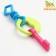 Chewing toy "Always together!", TPR, 18.5 cm, candy/circle/key