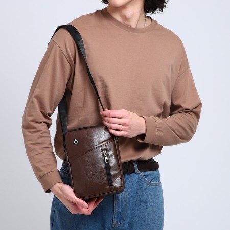 Male bag, brown color-5